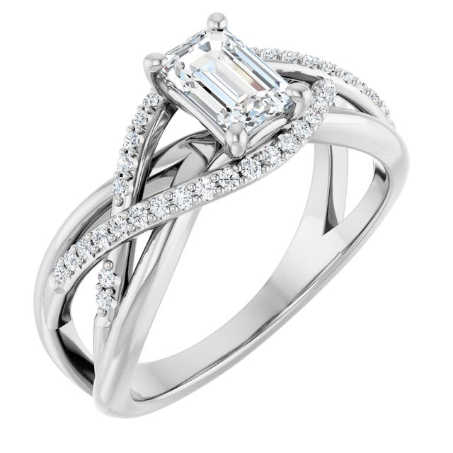 emerald-10K White gold