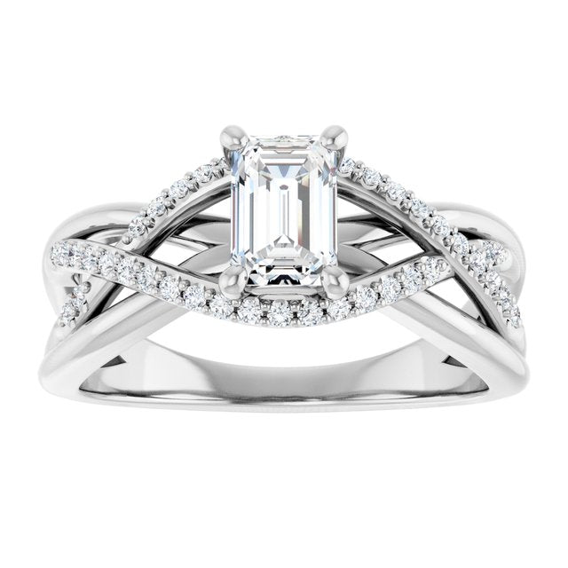 emerald-10K White gold