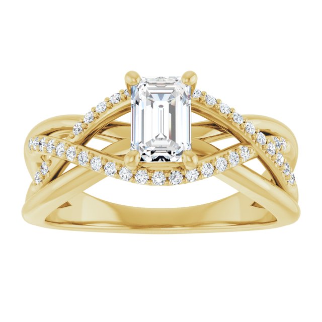 emerald-10K Yellow gold