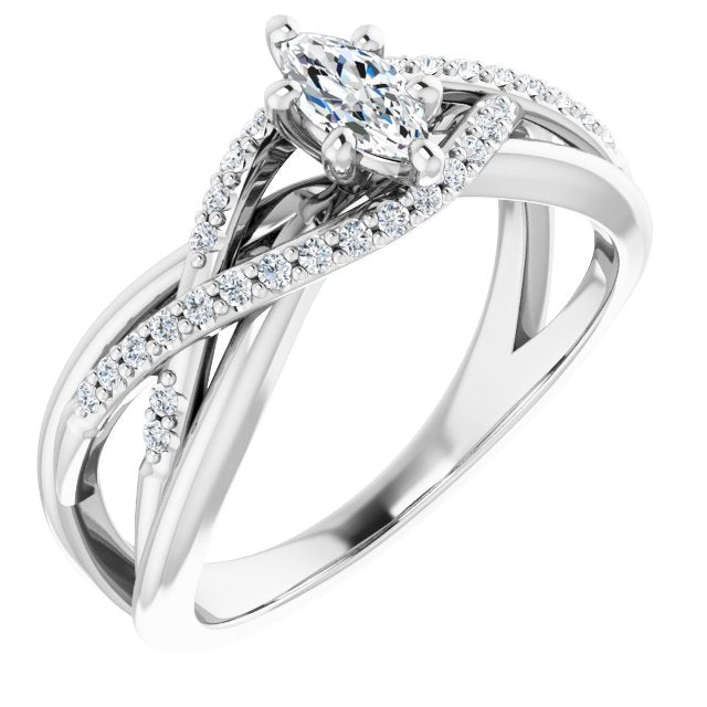 marquise-14K White gold