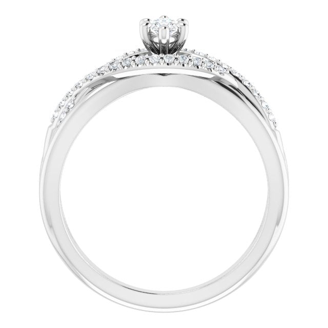 marquise-10K White gold