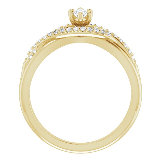 marquise-14K Yellow gold