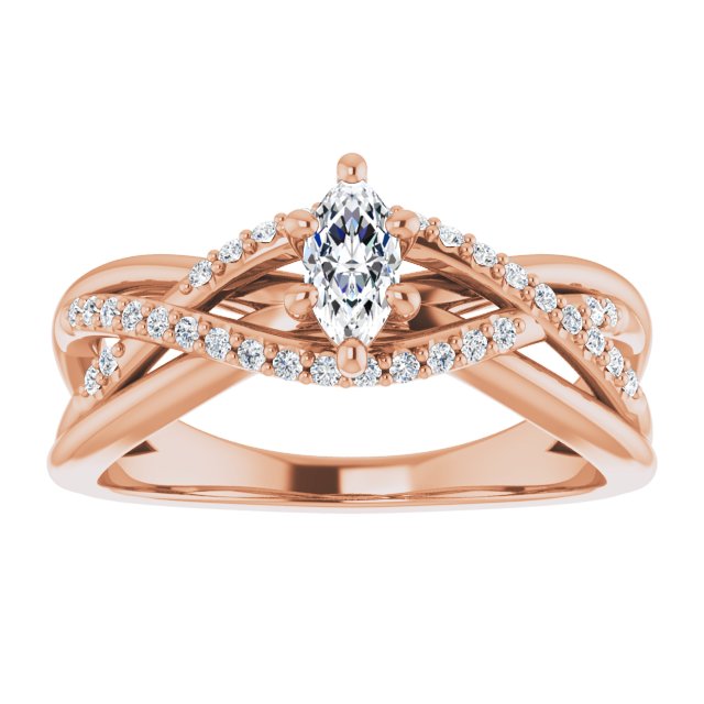 marquise-10K Rose gold