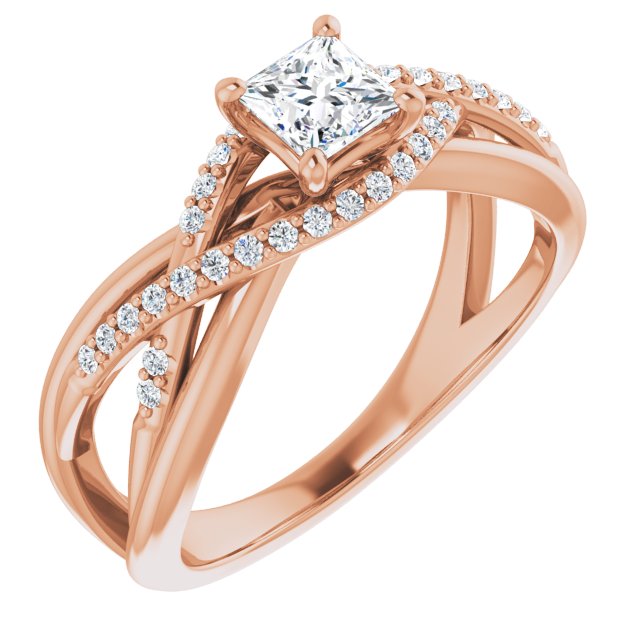 square-18K Rose gold