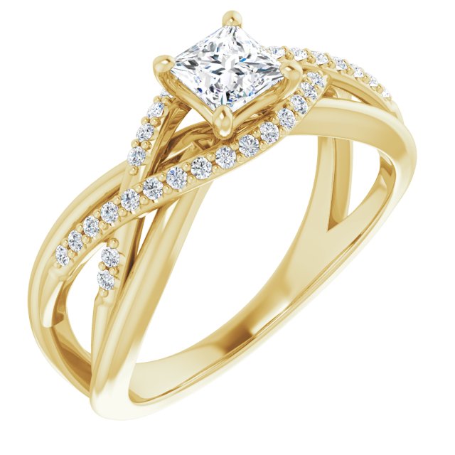 square-10K Yellow gold