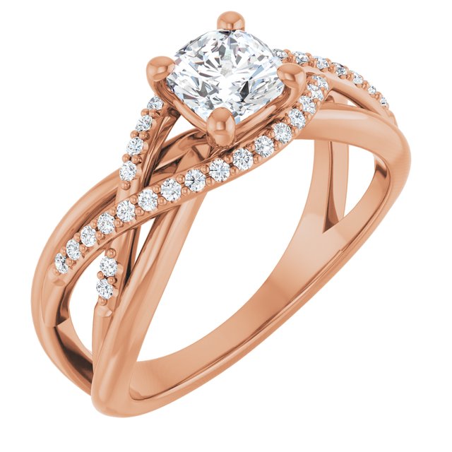 cushion-18K Rose gold