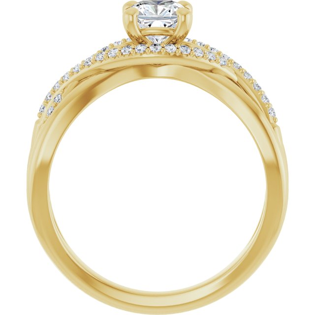 cushion-10K Yellow gold
