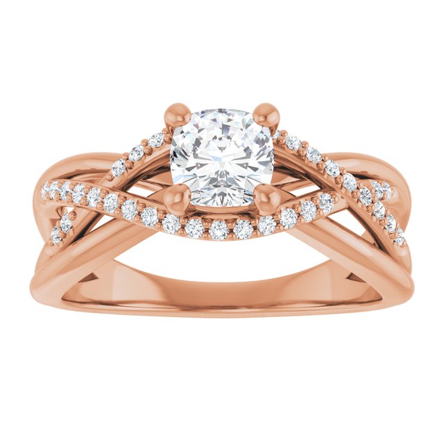 cushion-18K Rose gold