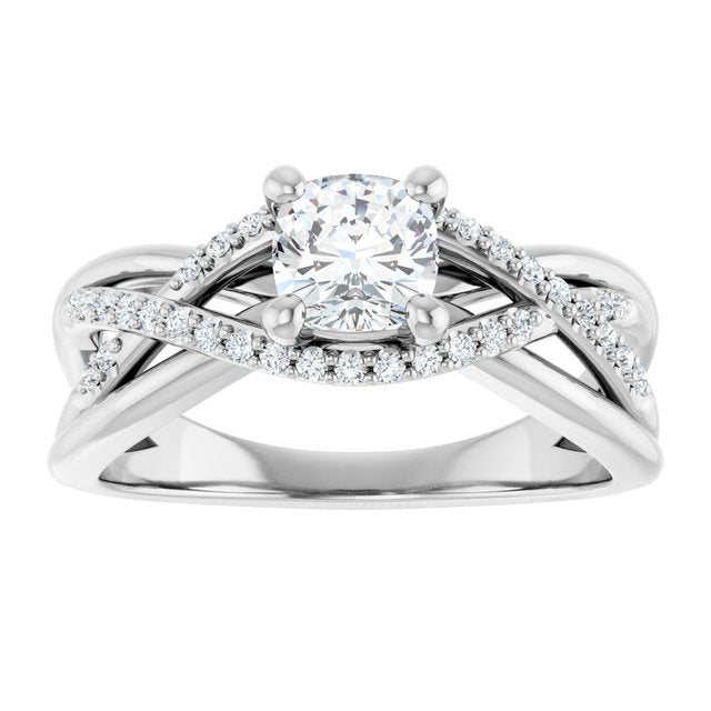 cushion-10K White gold
