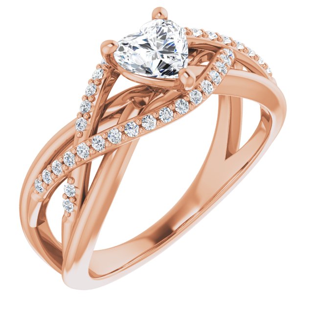 heart-10K Rose gold