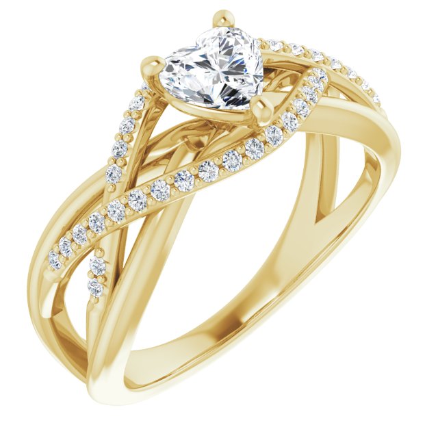 heart-14K Yellow gold
