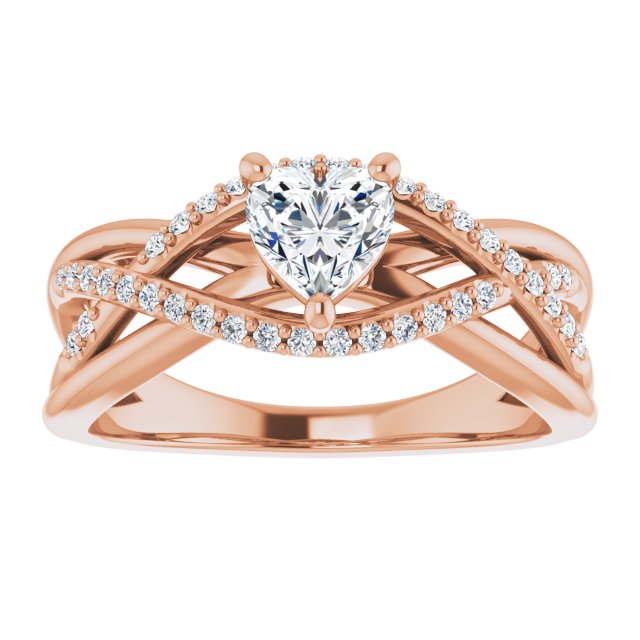 heart-14K Rose gold