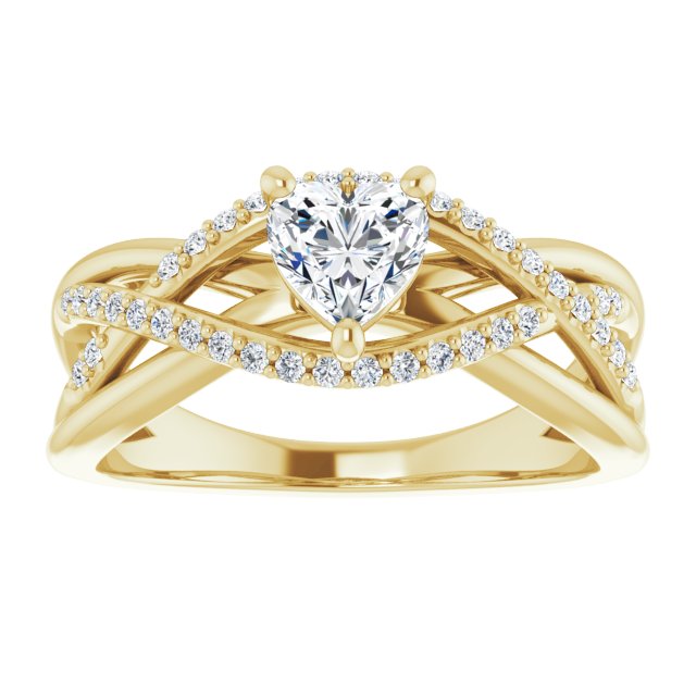heart-14K Yellow gold