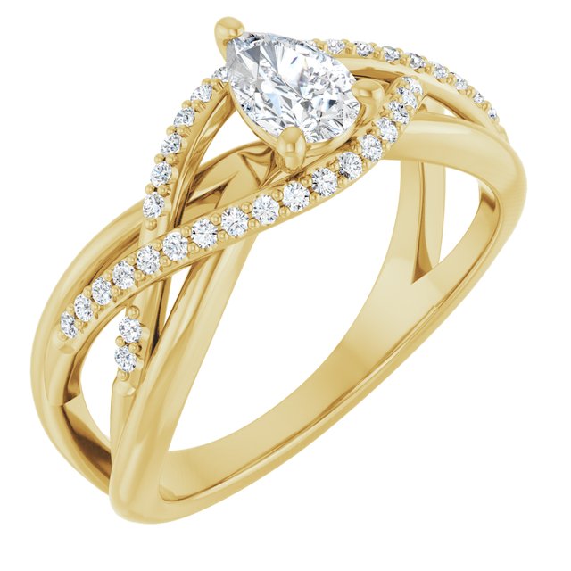 pear-10K Yellow gold