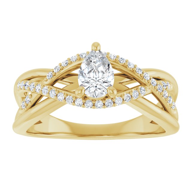 pear-14K Yellow gold