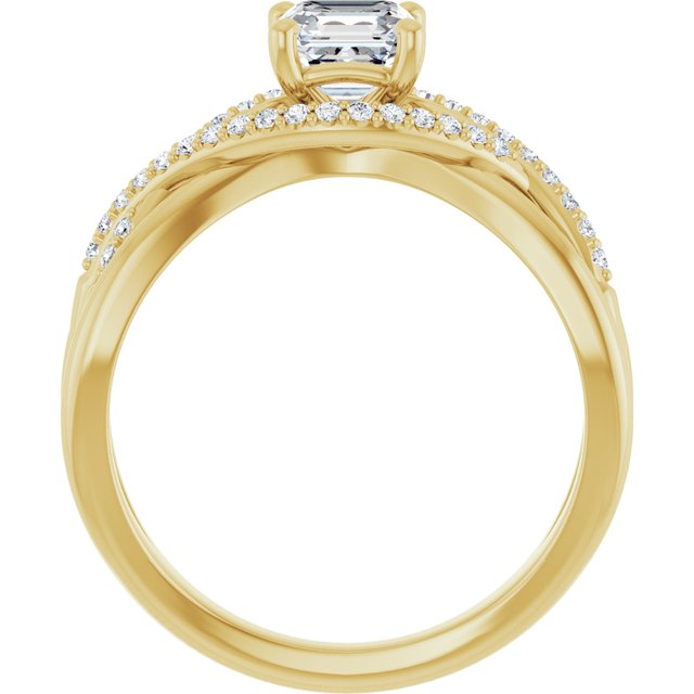 asscher-14K Yellow gold