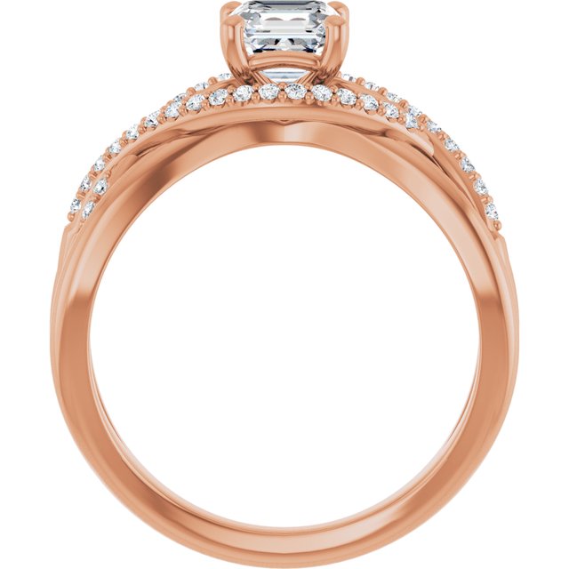 asscher-10K Rose gold