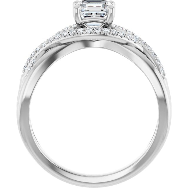 asscher-14K White gold