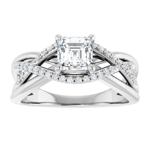 asscher-14K White gold