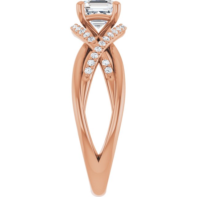 asscher-14K Rose gold