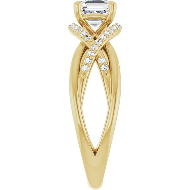 asscher-10K Yellow gold