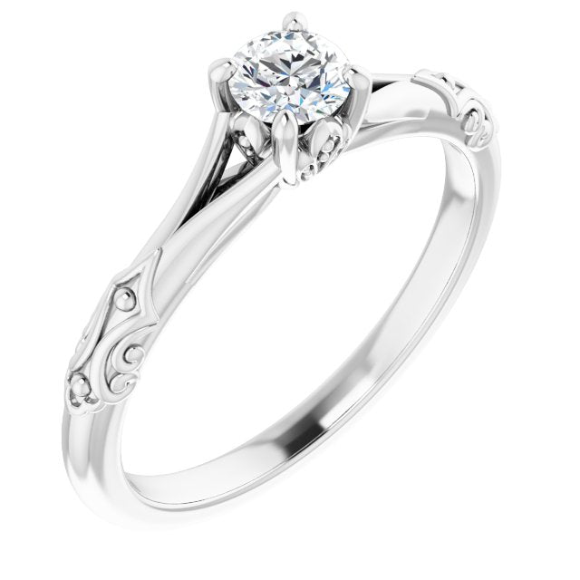 round-14K White gold