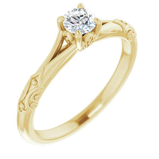 round-10K Yellow gold