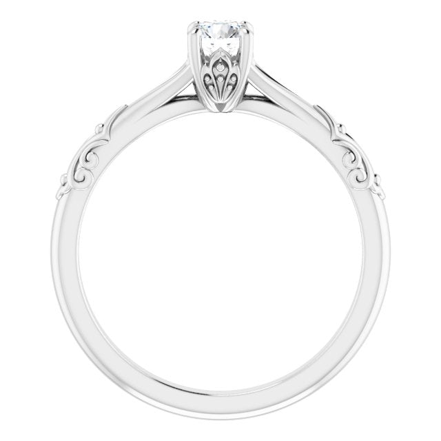 round-14K White gold