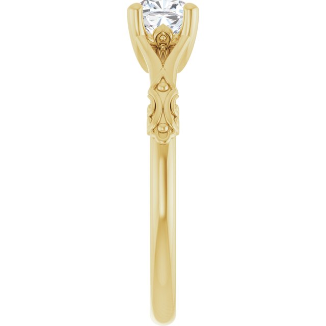 cushion-14K Yellow gold