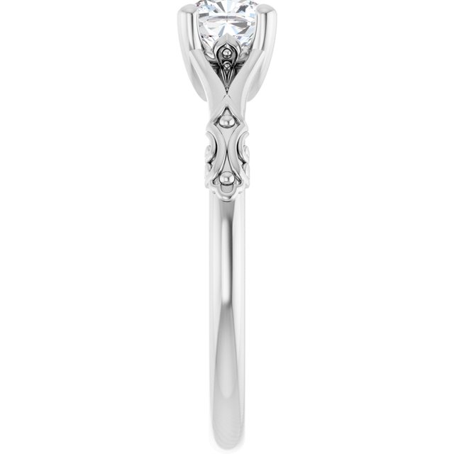 cushion-14K White gold