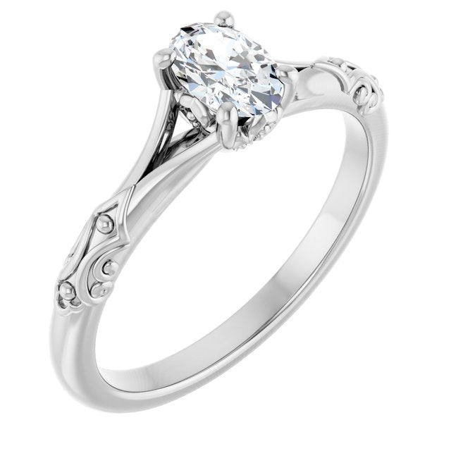 oval-10K White gold