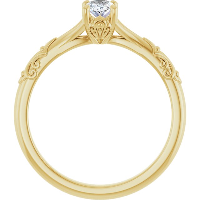oval-10K Yellow gold