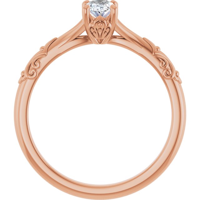 oval-14K Rose gold