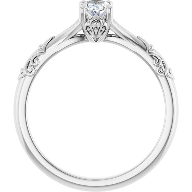 oval-10K White gold