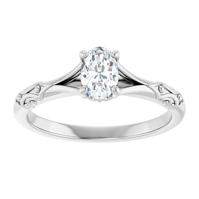 oval-10K White gold