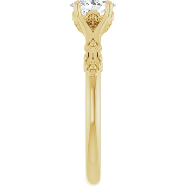 oval-14K Yellow gold