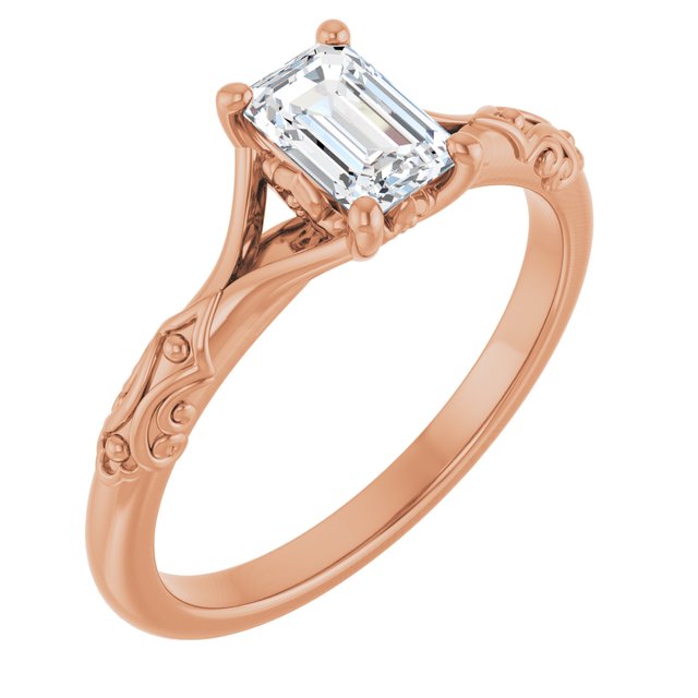 emerald-18K Rose gold