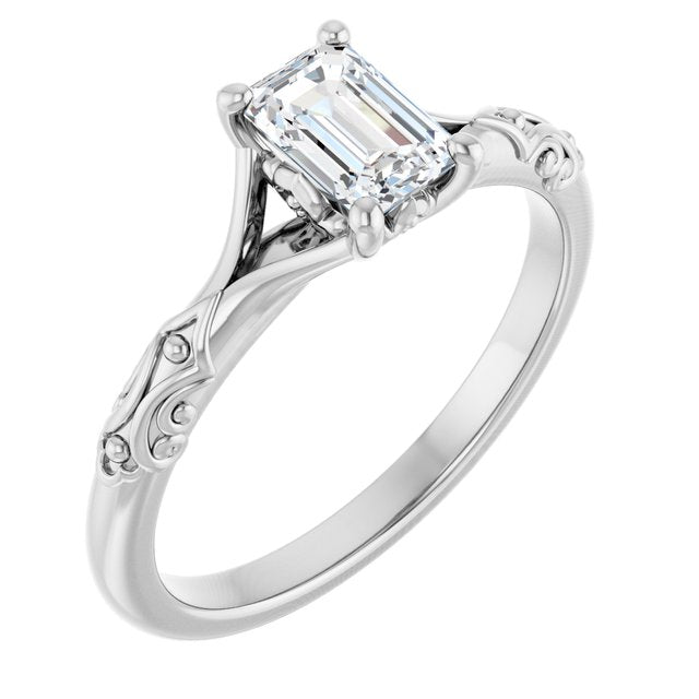 emerald-10K White gold