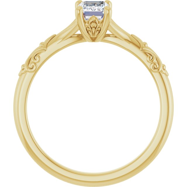 emerald-14K Yellow gold
