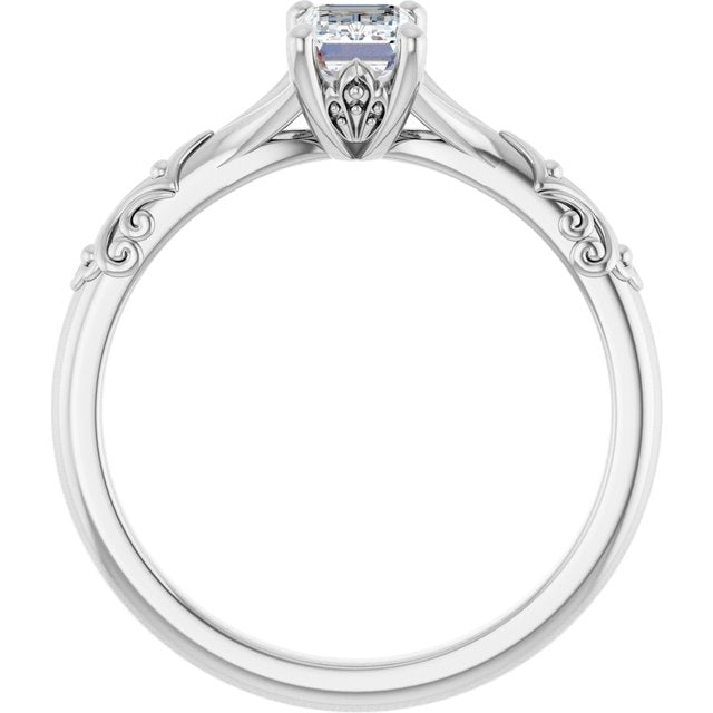 emerald-14K White gold