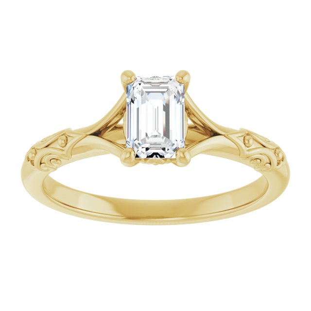 emerald-14K Yellow gold