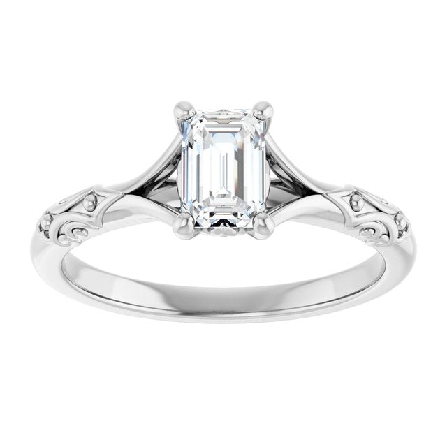 emerald-10K White gold