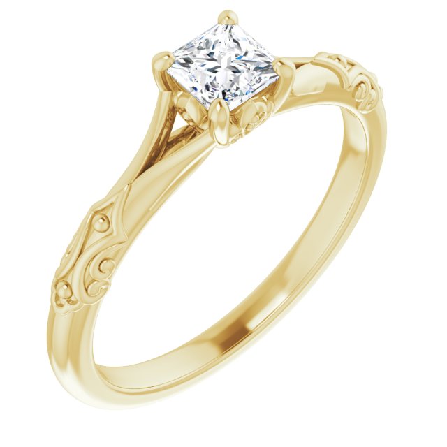 square-10K Yellow gold