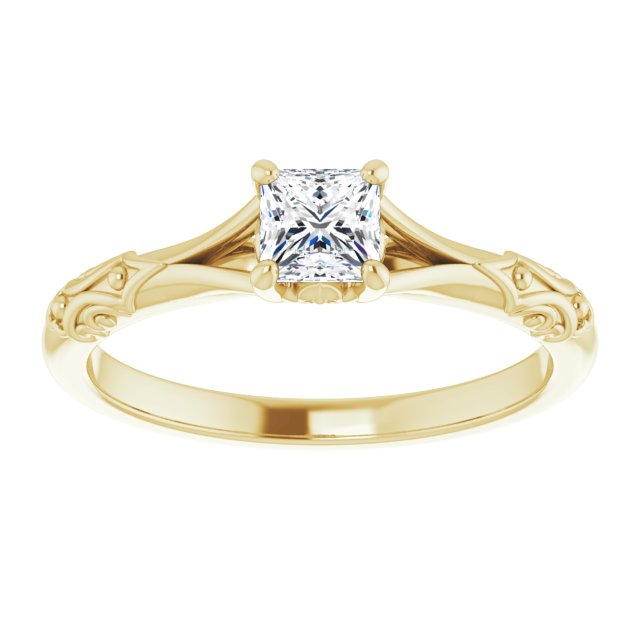 square-14K Yellow gold