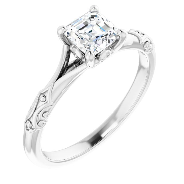asscher-10K White gold
