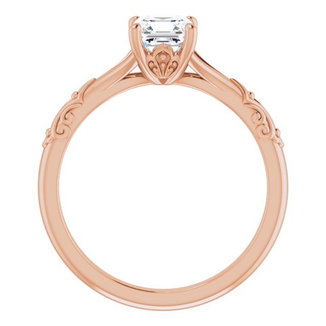 asscher-14K Rose gold