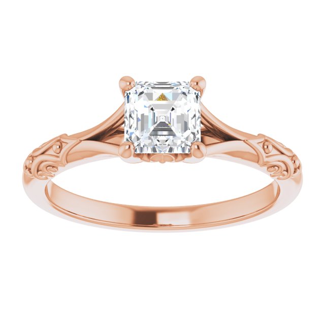 asscher-18K Rose gold