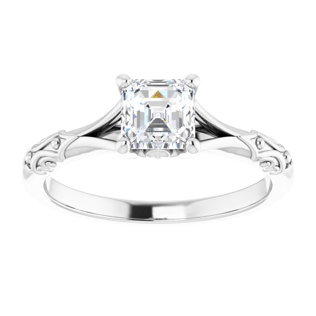 asscher-14K White gold