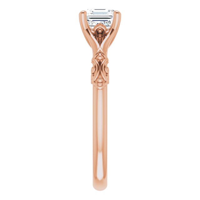 asscher-10K Rose gold