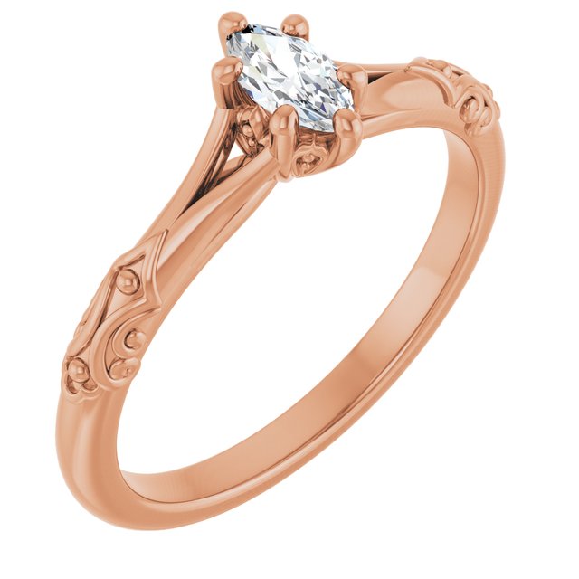 marquise-18K Rose gold